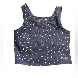 Athletic Works Navy Speckled Tank Top crop